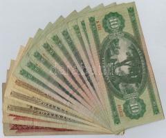 14db-os forint bankjegy tétel, közte 1949. 100Ft T:III,III-