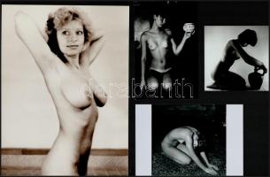 Meztelen remények, szolidan erotikus felvételek, 8 db vintage negatív + 8 db vintage fotó és/vagy ma...