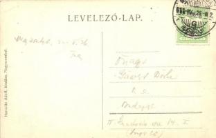 1911 Nagyszombat, Tyrnau, Trnava; Ferenc József tér, posztó, vászon és divatáru kereskedés, Pannónia...