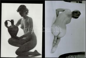 A szabad akarat érvényesülése, szolidan erotikus felvételek, 10 db vintage negatív + 8 db vintage fo...