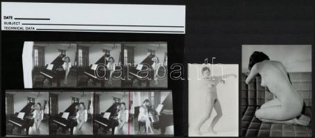 Az emancipáció kezdő lépései, szolidan erotikus felvételek, 8 db vintage negatív + 10 db vintage fot...