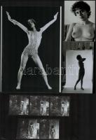 A hölgyek megmutatják, szolidan erotikus felvételek, 8 db vintage negatív + 10 db vintage fotó és/va...