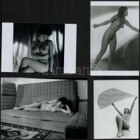 Női titkok, szolidan erotikus felvételek, 8 db vintage negatív + 7 db vintage fotó és/vagy mai nagyí...