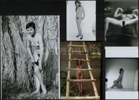 Szerelem a láthatáron, szolidan erotikus felvételek, 5 db vintage negatív + 8 db vintage fotó és/vag...