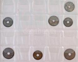 ~121db-os vegyes külföldi fémpénz gyűjtemény albumban, volt francia gyarmati országokból T:vegyes
~...