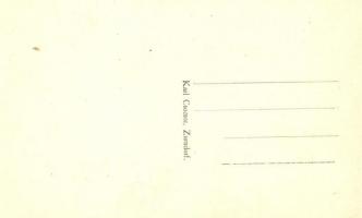 Zurány, Zurndorf; Fő utca, Római katolikus népiskola, templomok. Karl Csomor kiadása / Hauptgasse,  ...