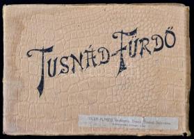 cca 1900-1910 Tusnád-fürdő. Fekete-fehér fotókból álló leporelló. Brassó-Tusnád-Százsváros, Adler Al...