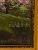 Gyergyák jelzéssel: Furulyázó pásztor. Olaj, vászon, keretben, 36×48 cm