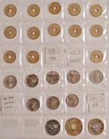 ~202db-os vegyes külföldi fémpénz gyűjtemény albumban, közte Srí Lanka, Spanyolország, Szíria, Szudá...