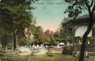 Pöstyénfürdő, Bad Piestany; Fürdőpark, Fürdőkertészet, Zenepavilon / spa park, music pavilion (kopott sarkak / worn corners)