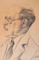 1933 Stern Ármin (1883-1944) festőművész ceruzarajza Samuel Bettelheim (1872-1942) cionista politiku...