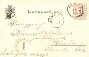 1899 Dobogókő, Báró Eötvös Loránd menedékház. MTE (Magyar Turista Egyesület) kiadása (ázott sarok / ...