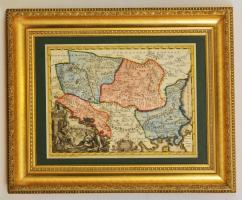 cca 1690 Joannes van der Brugghen (1649-1714 k.): Tabula veteris Pannoniae, Daciae et Illyrici, térk...