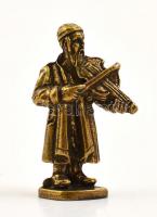 Zsidó zenész, réz figura / Jewish muscian copper figure 5,5 cm