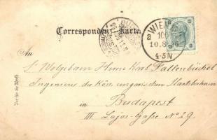 1896 (Vorläufer!) Gablitz, Postamt, Kloster / cloister, post office. Schneider & Lux No. 753. Fl...