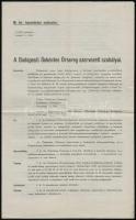 1914 Budapesti Önkéntes Őrsereg szevezeti szabályai. Bp., Löhl D. és Fia, az utolsó oldalon ceruzás jegyzettel, 4 p.