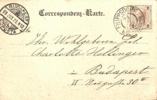 1899 (Vorläufer!) Filipov, Philippsdorf (Jiríkov); Kirche und Kloster, Gnadenhäuschen, Hochaltar in ...