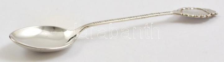 Ezüst(Ag) kávéskanál, jelzett, h: 10,3 cm, nettó: 58,4 g