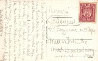 Ljubljana, Laibach; Presernova ulica, Kreditnega Zavoda, Restauracija, bazar / street view with rest...