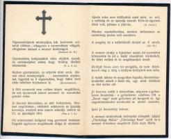 1905 Habsburg József Károly főherceg (1833-1905) gyászkeretes kihajtható emléklap