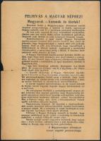 1956 Felhívás a magyar néphez! Magyarok- katonák és tisztek! 1956-os szovjet magyar nyelvű röplap, szakadt.