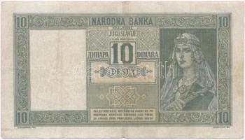Jugoszlávia 1939. 10D T:III
Yugoslavia 1939. 10 Dinara C:F