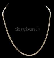 Ezüst(Ag) lapos kígyó nyaklánc, jelzett, h: 42 cm, nettó: 7,7 g