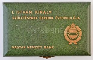 1972. 50Ft Ag + 100Ft Ag "Szent István" pár, zöld, MNB dísztokban T:PP / 
Hungary 1972. 5...