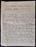 1916 Bethlen István (1874-1946) későbbi miniszterelnök kézzel írt levele Köllő Ignáchoz (1859-1942),...