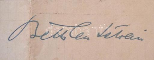 1916 Bethlen István (1874-1946) későbbi miniszterelnök kézzel írt levele Köllő Ignáchoz (1859-1942),...