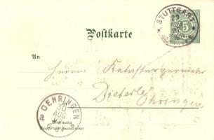 1897 (Vorläufer!) Stuttgart, Gruss aus der Deutschen Fachausstellung für Hotel und Wirtschaftswesen ...