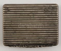 Ezüst cigaretta tárca. Jelzett, díszített 8x6x1 cm, 71,7 g