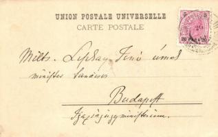 1900 Izmir, Smyrne; Le port et les quias, Boulangerie Francois / port view with quay, Hotel Elpiniki...