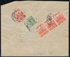 1919 Ajánlott levél vegyes bérmentesítéssel / Registered cover with mixed franking SOPRON - Mosonszentjános