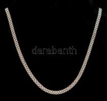 Ezüst(Ag) kétsoros nyaklánc, jelzett, h: 56,5 cm, nettó: 12,4 g