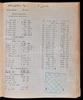 1922-1928 Gelenczei (Chevassus) Emil (?-?) sakkozó, szakíró, a munkás sakkmozgalom úttörőjének napló...