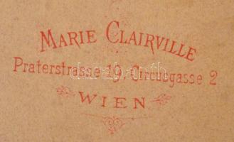 cca 1880-1900 Bécs, Gúnyrajzok fotómásolatai, Marie Clairville műterméből, 5 db, 16×12 cm / caricatu...