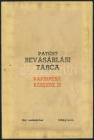 1943 Patent bevásárlási bárca reklámos kártyanaptár 9,5x14 cm