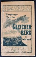 1903 Umgebungskarte des Curortes Gleichenberg in Steiermark. 50x34 cm magyarépzattal, szakadással / with a tear, with explanations