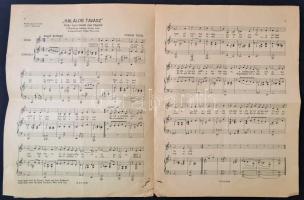 cca 1943 A Halálos tavasz c. film zenéjének kottája Karády Katalinnal a címlapon