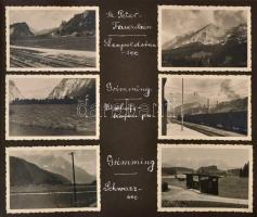 cca 1934 Ausztria 110 fényképet tartalmazó album. Vasőtállomások, ünnepségek, városképek. / Austria ...