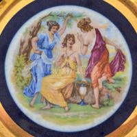 Karsbadi porcelán. Kobalt és aranyfestett mintás dísztányér. Új állapotban, eredeti dobozában / Chin...