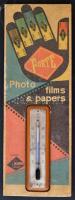 Forte Photo films & papers feliratú reklámos asztali hőmérő, m: 32 cm