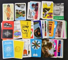 100 db vegyes kártyanaptár az 1970-80-as évekből