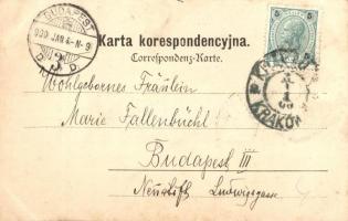 1900 Kraków, Krakau, Krakkó; Podkop przy dworcu Kolejowym projektowal Talowski / Passage beim Bahnho...