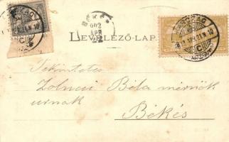 1902 Karcag, Kossuth tér, Református templom. Sződi S. kiadása (EK)