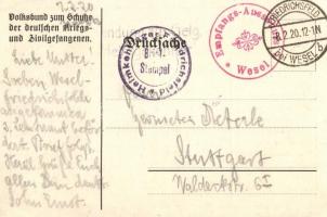 Notruf der Gefangenen von Heinrich Gutberiet / WWI German military art postcard. Emergency call of t...