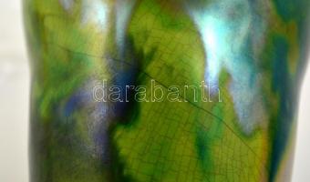 cca 1900 Zsolnay eozin mázas váza, formaszám:272, jelzett (körpecsét, ORION felirattal), mázalatti h...