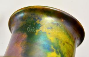 cca 1900 Zsolnay eozin mázas váza, formaszám:272, jelzett (körpecsét, ORION felirattal), mázalatti h...