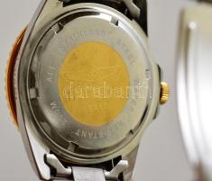 Invicta svájci quartz búváróra 600m, dátumos, jelzett, elemmel, működő, szép állapotban, fém szíjjal